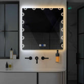 Espejo LED Cuadrado | Botones táctiles | Función antivaho | Temperatura de color ajustable - Reyze Seria Edge Model 4